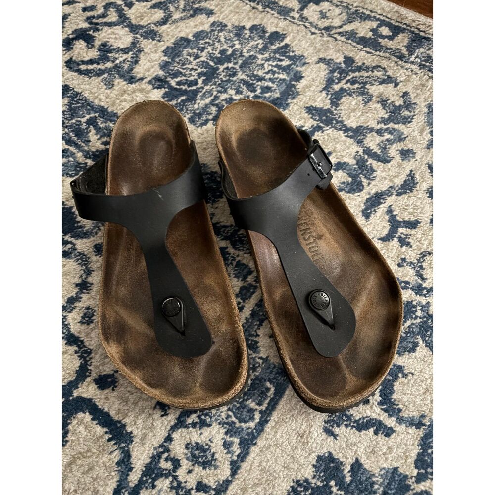 Birkenstock Gizeh Black Thong Sandals Size 40/ US 9-9.5